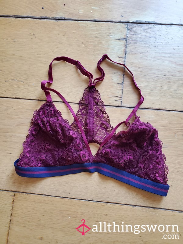 Burgundy Lace Bralette