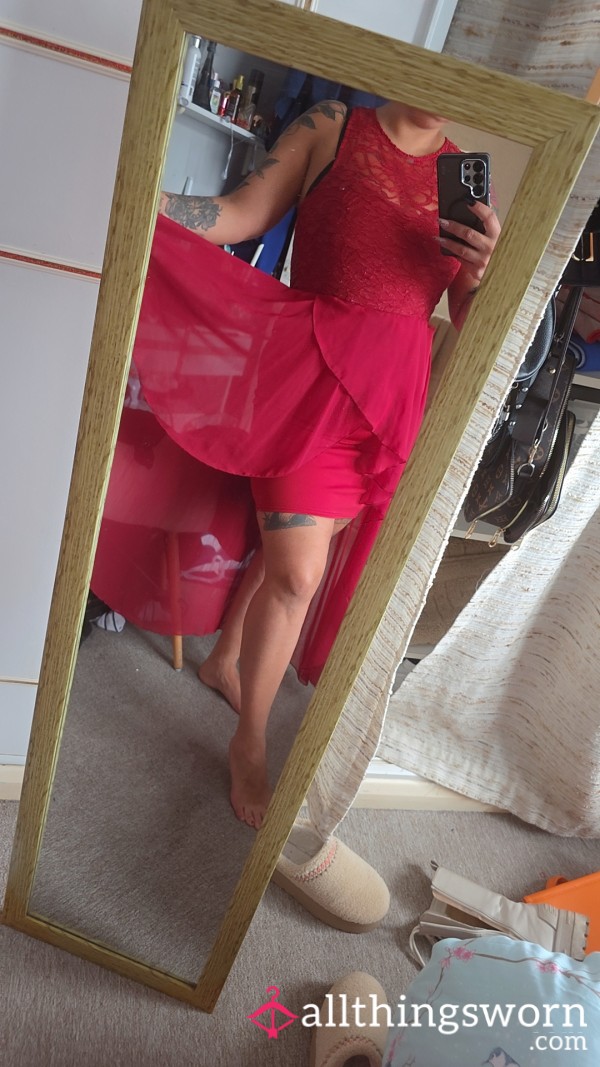 Burgundy Lace Dress