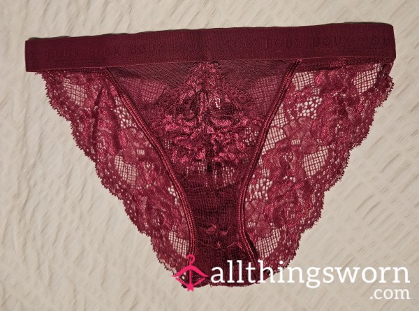 💋 Burgundy Lace Full Back Panties 💋