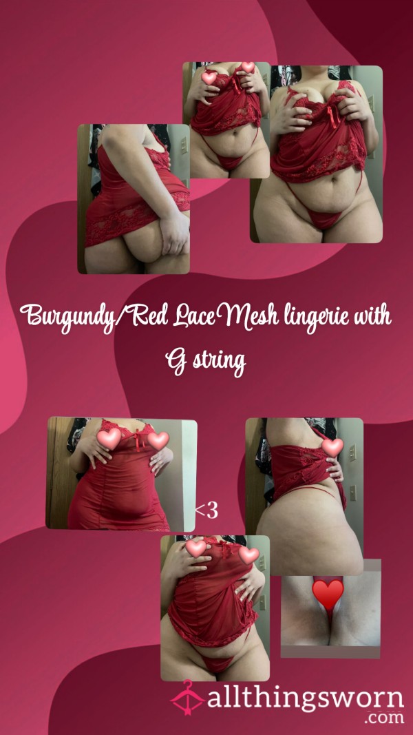 Burgundy Lace Lingerie