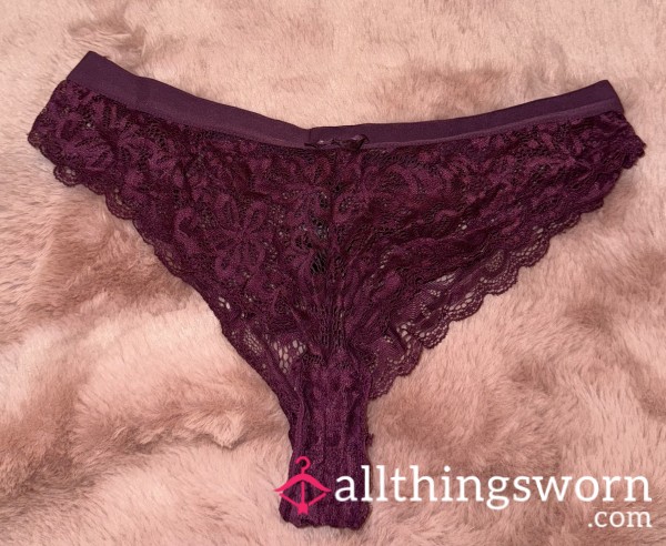 Burgundy Lace Panties