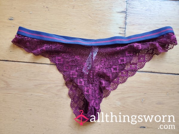 Burgundy Lace Panties