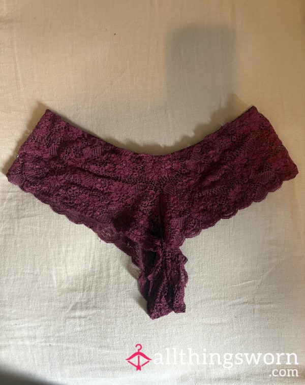 Burgundy Lace Panties