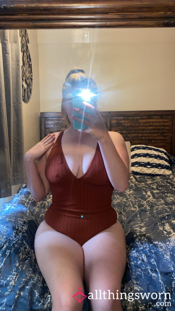 Burgundy Low-Cut Swimsuit ❤️