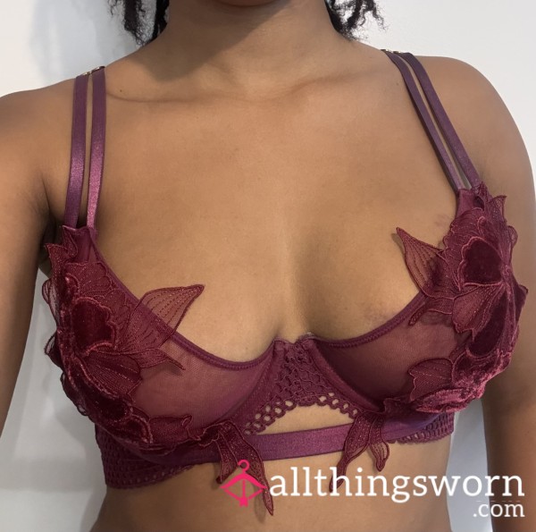 Burgundy Thin Bra