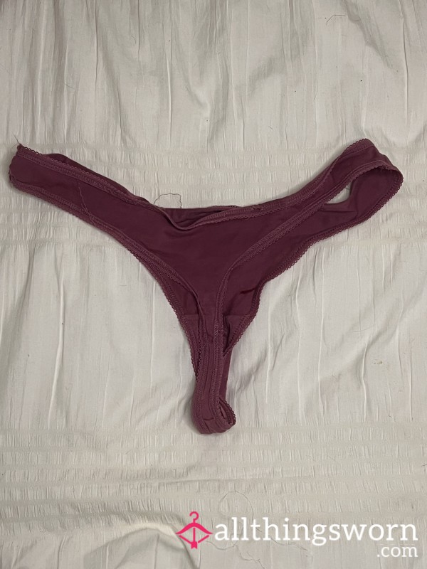 Burgundy Thong