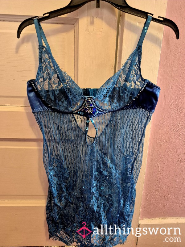 Burleque Blue Sparkly Lingerie