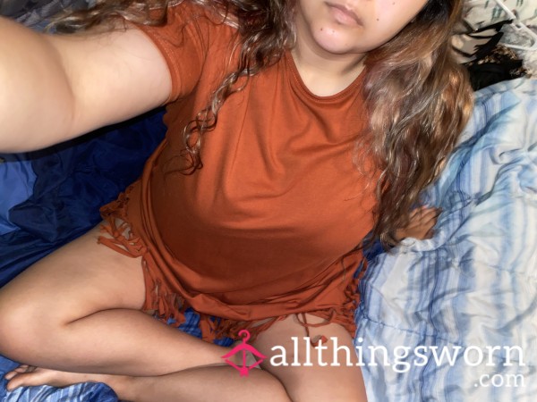 Burnt Orange Fringe Dress✨