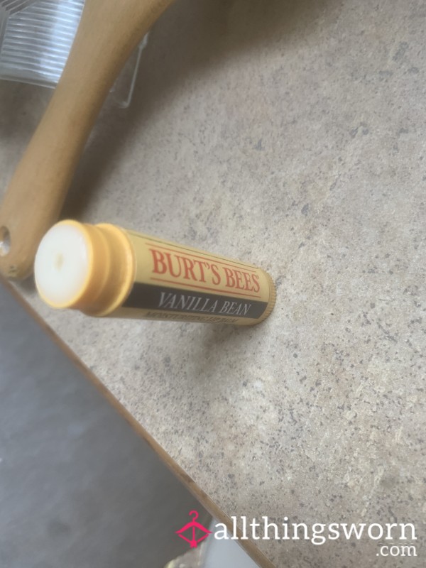Burts Bees USED Chapstick Vanilla Bean Scented