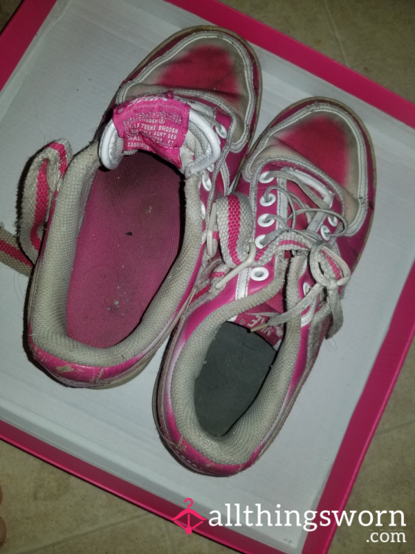 Busted Old Pink Nike Shoes