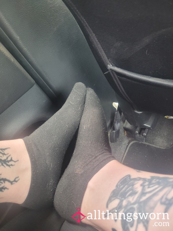 Busty Goth Girl Socks, C*m Get Them