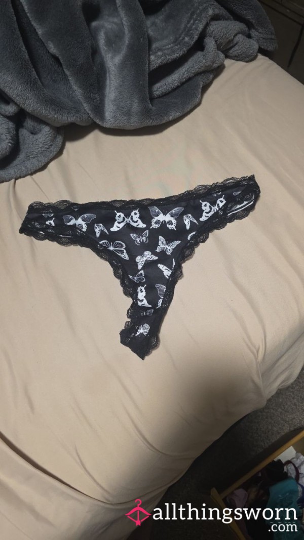 Bu*terflies Lace Thong, 3 Day Wear, With 10 S**y Pic