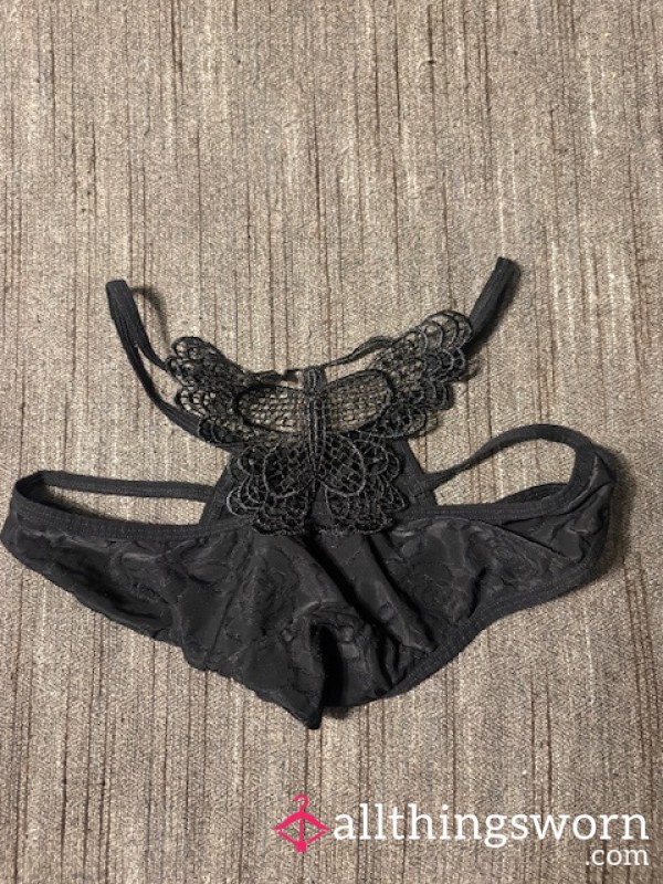 Bu*terfly Back S**y Panty Worn By Petite Redhead