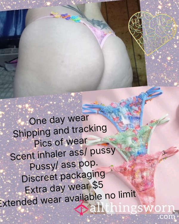 Bu*terfly Printed Thongs