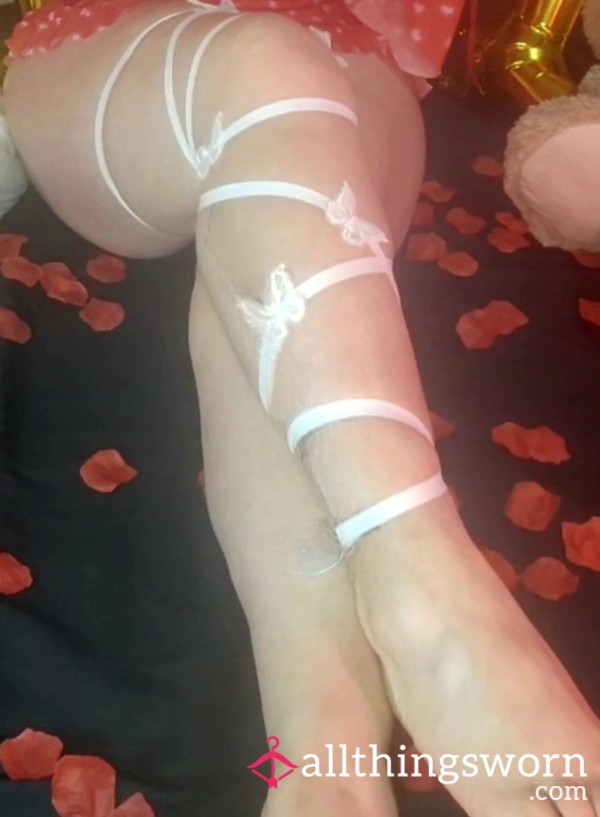 Bu*terfly White Leg Lace