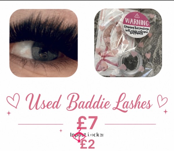 Used Worn Thick Cluster Lash Extensions-200D-C-Curl-12-18mm