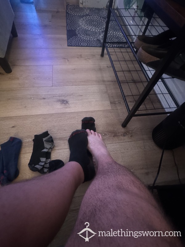 **By Request** Delivery Guy And Active Walker - Well Worn Ankle Socks (black, Blue, White, Grey)