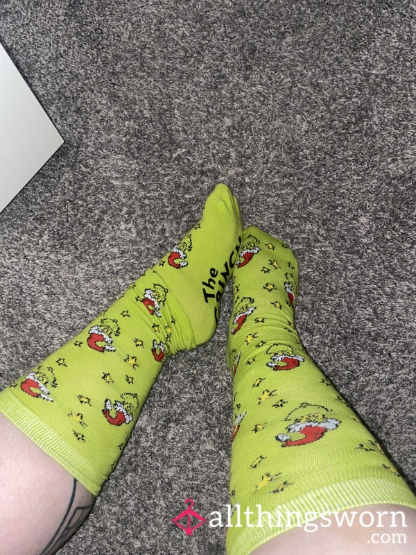 Calf High Grinch Socks