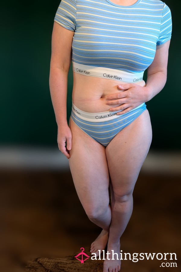 Calvin Klein Crop Top And Panty Set