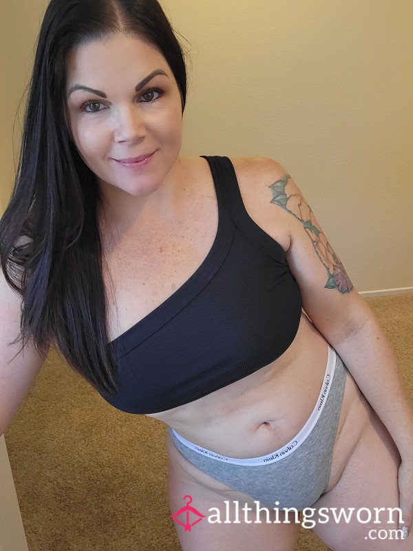 Calvin Klein Grey Cotton Bikini Panty