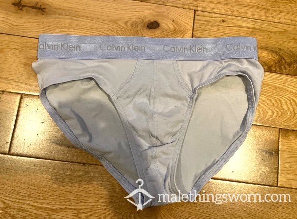 Calvin Klein Light Blue Hip Briefs (M) Ready To Be Customised For You!