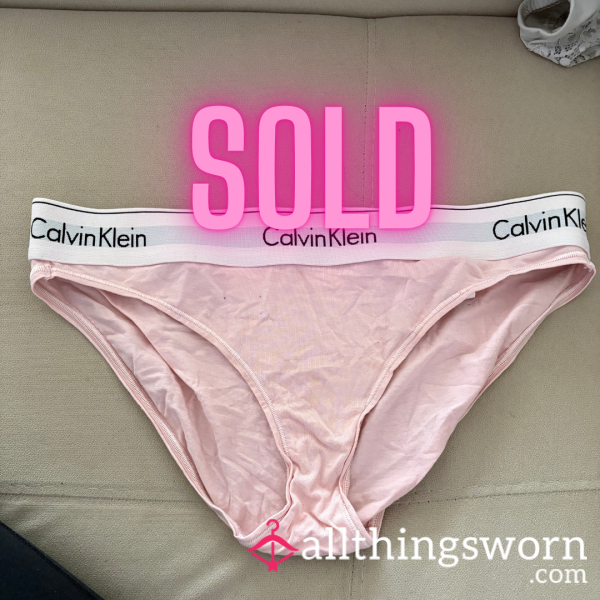 💖 Calvin Klein Pink Worn Panties – Everyday Intimate Luxury 💖