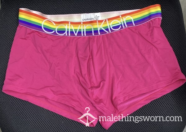 Calvin Klein Pink/Pride Boxer Briefs (M)