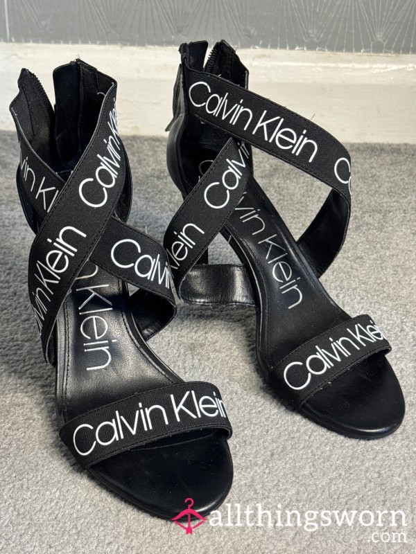 Calvin Klein Strappy Black High Heels