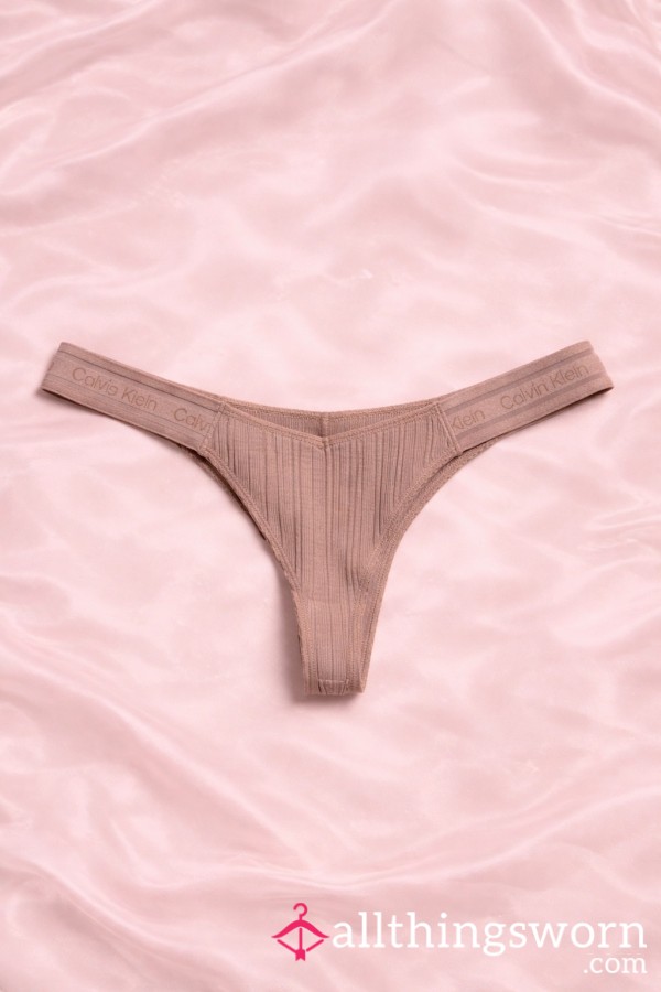 Calvin Klein Nude Cotton Thong (48hrs)