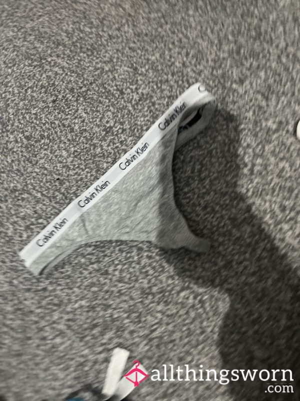 Calvin Klein Used Grey Thong