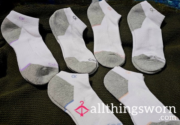 Calvin Klein White Socks - 72hr Wear - Shipping Included.