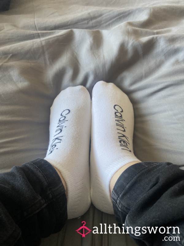 Calvin Klein White Worn Socks