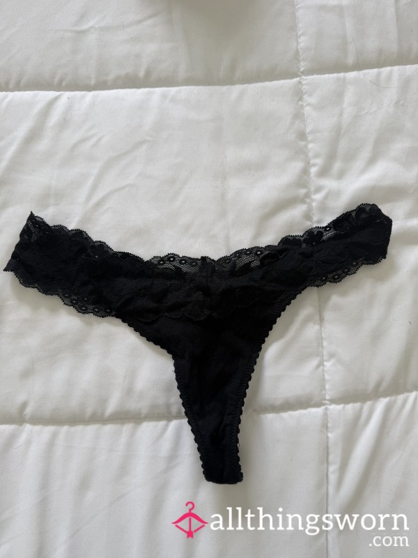 Came In Dirty Black Lacy Thong