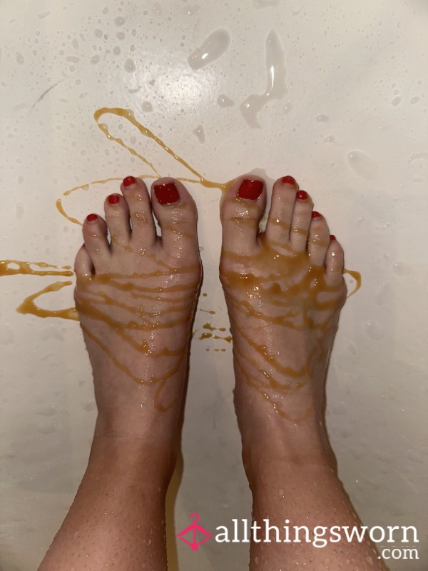 Caramel Covered Wet Feet
