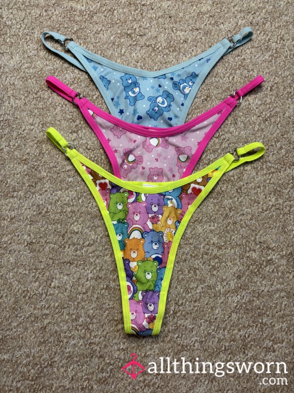 Care Bear High Waisted Thongs 🐻💙🩷💛