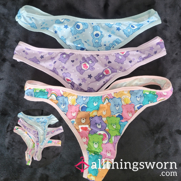 💜🩷🐻 Care Bears Thongs, 3 Patterns, Pow & Shipping Included