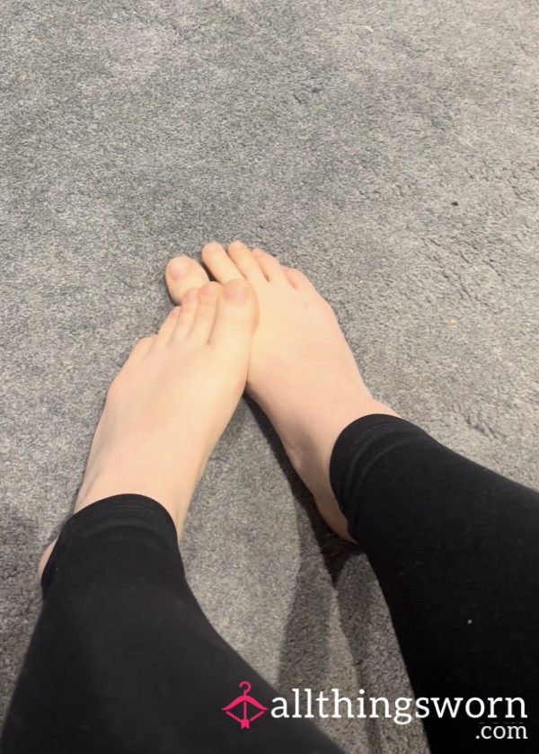 Caressing And Flexing My Feet Before Having To Wear Work Boots All Day
