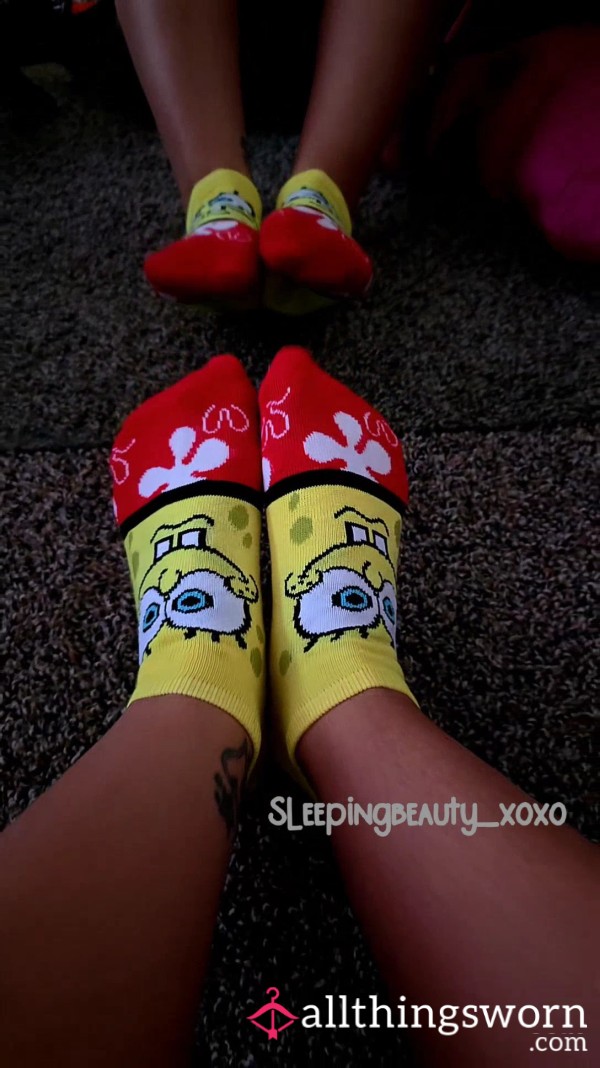 Cartoon Pattern Milf Worn Gym Socks