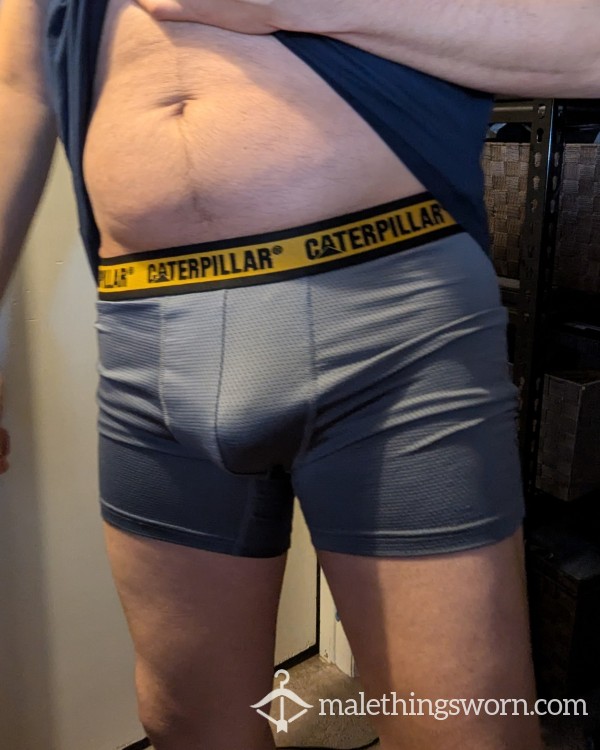 Caterpillar Mesh Boxer Briefs For Sale.  Large.  Uncut C*ck Inside. Used Worn.