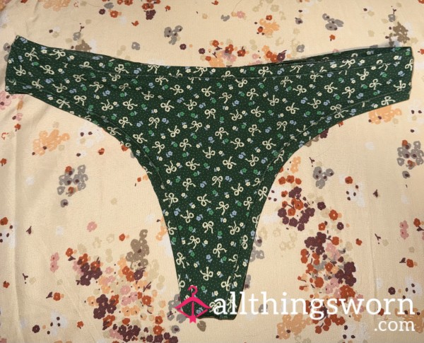 Green Cotton Thong🤍