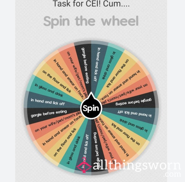 CEI Wheel! C*m Eating Instructions