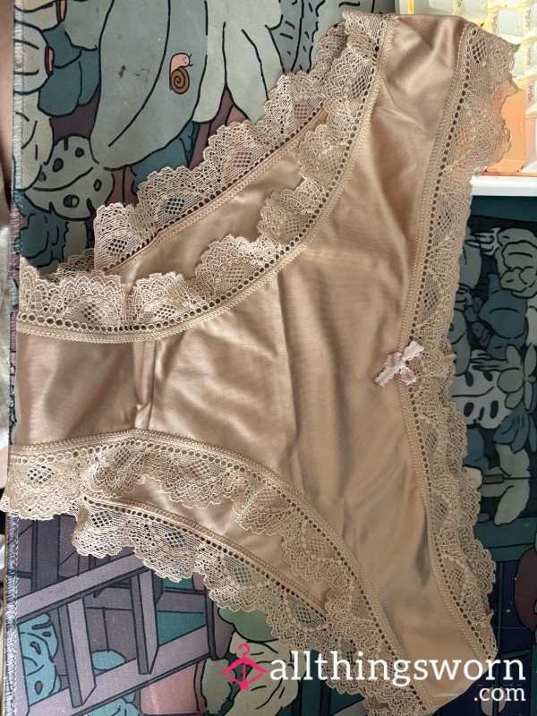Champagne Colored Satin Panties