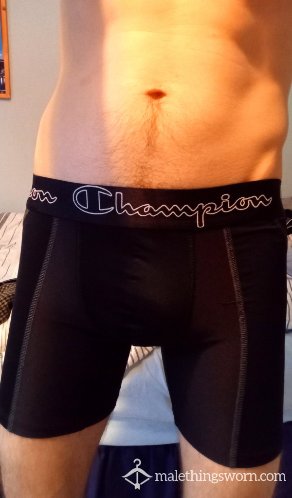 Champion Black Men's Breathable Fabric Boxers