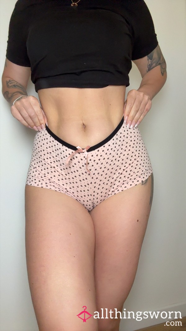 Charming Heart-Print Boy Shorts… Sweet On The Outside, A Subtle Reminder On The Inside.
