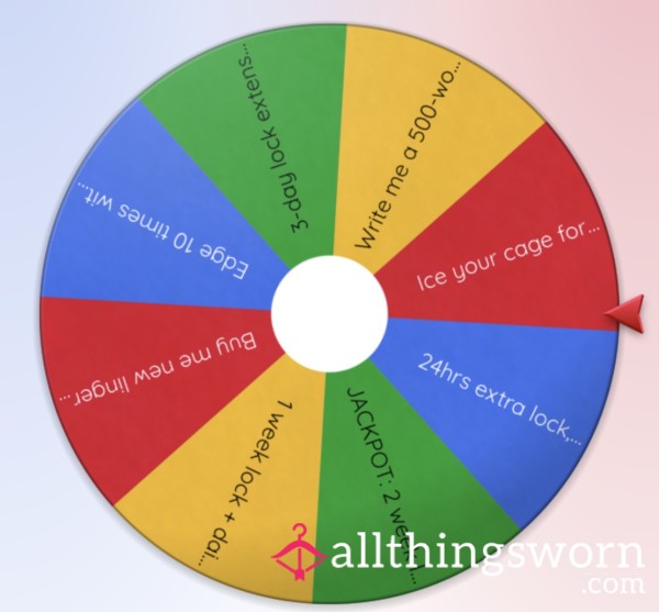 CHASTITY CHALLENGE WHEEL SPIN😈