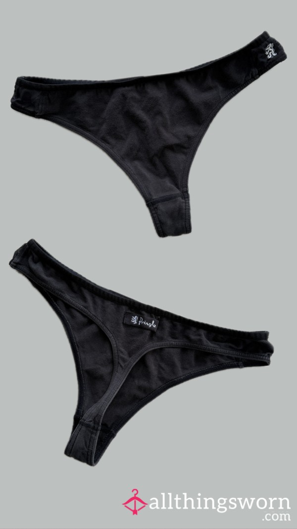 Chav Pringle Black Thong