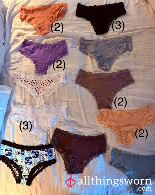 Cheeky Panties W/soft Lace Trim