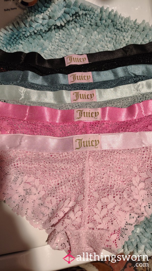 Cheeky Lace With Thick Band-- JUICY COUTURE -- Perfect To Capture A** And Pu**y Scents