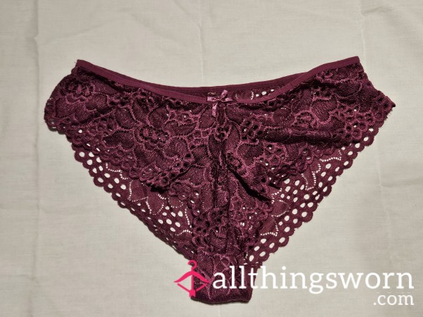 Cheeky Lacy Maroon Panties