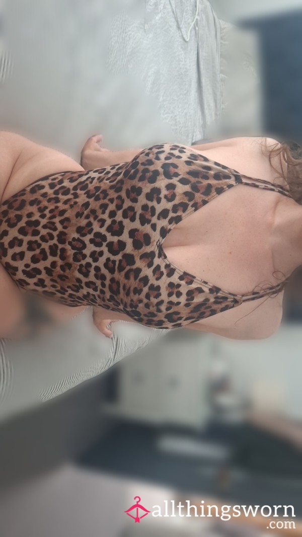 Cheeky Leopard Print Thong Swimsuit